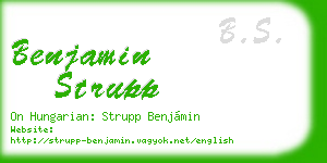 benjamin strupp business card